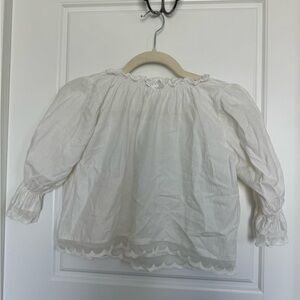 AMIKI SLEEPWEAR Girls Pajama Top Size 2 / 3 White